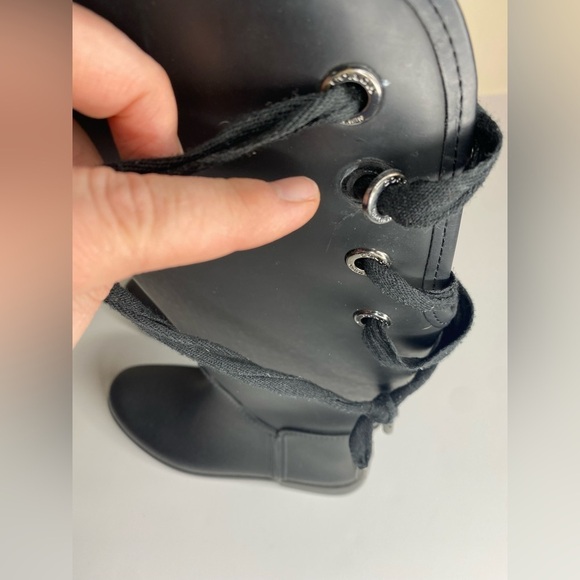Coach Tristee Matte Black Signature Lined Rain Boots - Women’s Size 8b - Picture 8 of 10